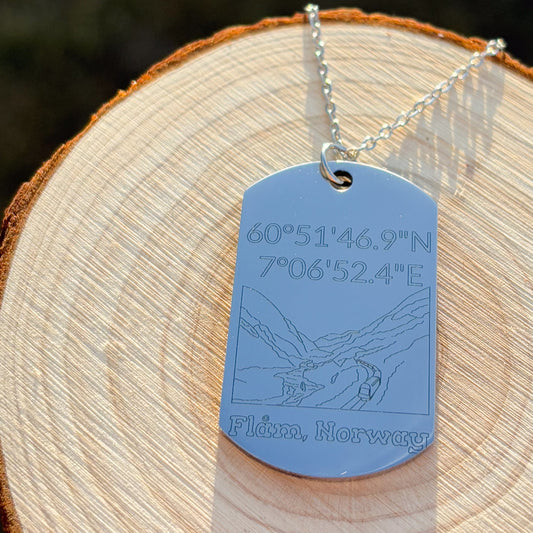 Flamsbana on soldier tag - Stainless steel 45cm