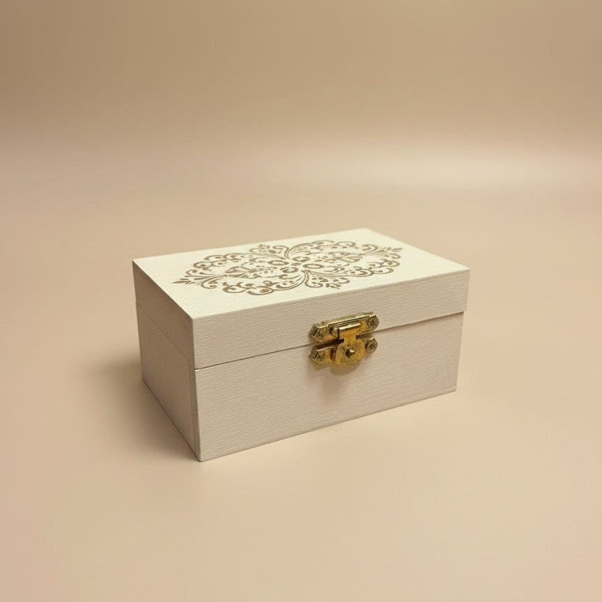 Custom rectangular wooden jewellery box