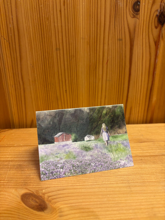 Mini greeting card Cuckoo flowers and Izabella illustration