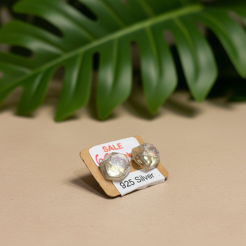 Glitter studs assorted RESIN SALE