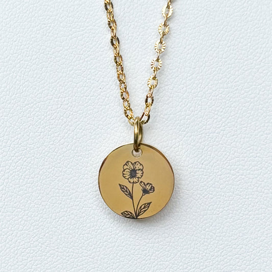 Pansie necklace - Stainless Steel
