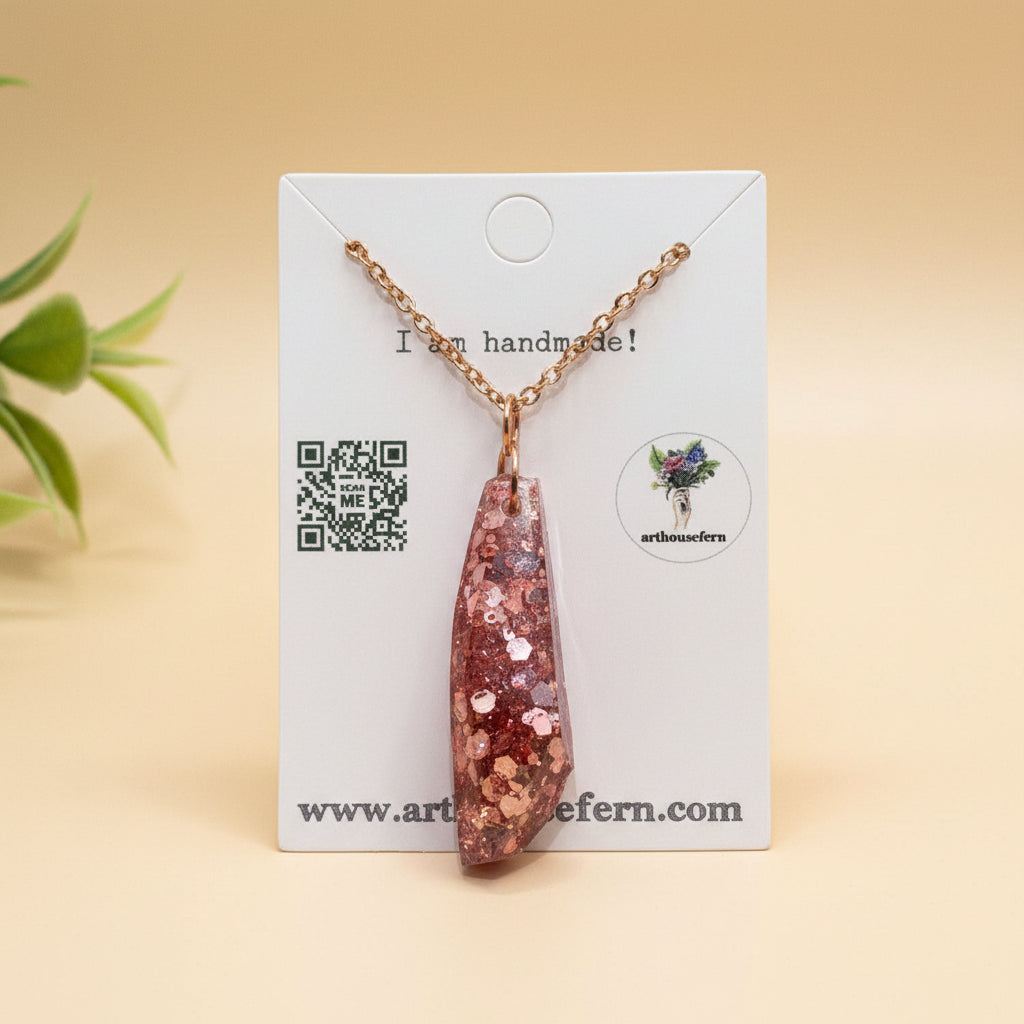 Glitter necklace RESIN SALE