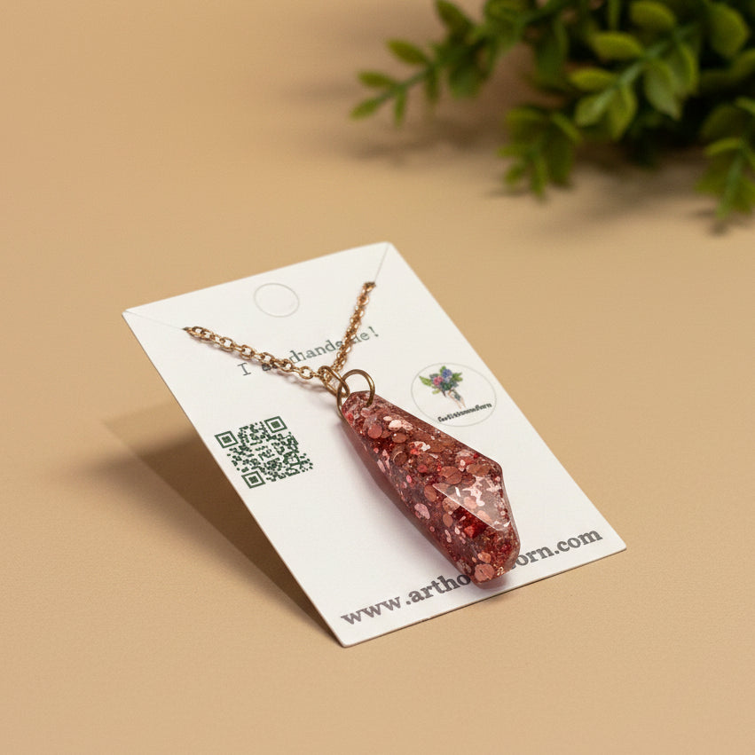 Glitter necklace RESIN SALE