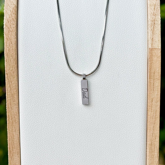 Best Dad mini necklace- Stainless Steel