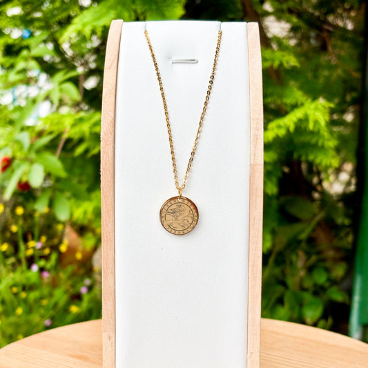 Raven in viking erb necklace - Stainless steel