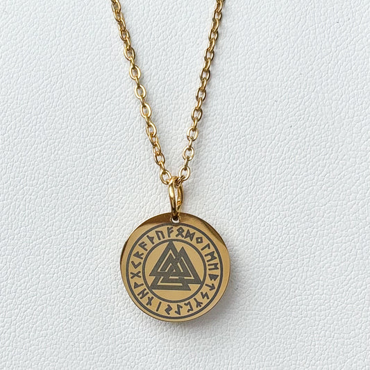 Valknut - slain warrior necklace - Stainless steel