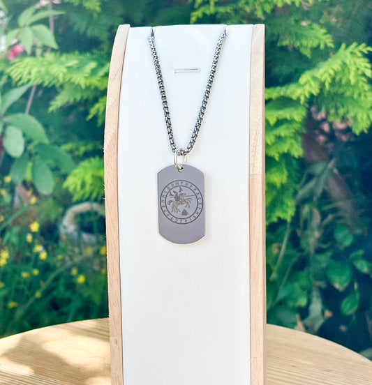 Sleipnir - 8 legged viking horse soldier tag necklace - Stainless steel