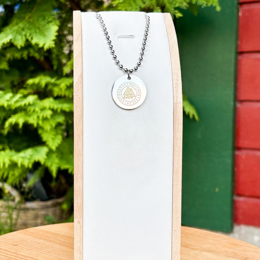 Valknut - slain warrior necklace large - Stainless steel