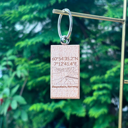 Stegastein wooden keychain 50x28mm