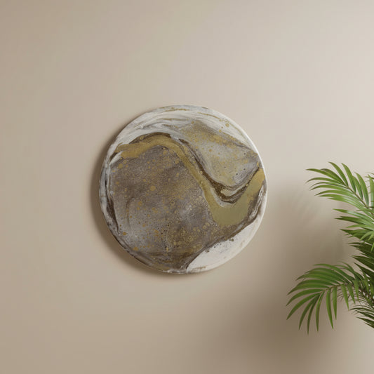 Wall art Brown and gold with Sodalite stones RESIN SALE