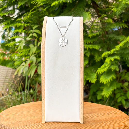 Goat on a mountain necklace - stainless steel