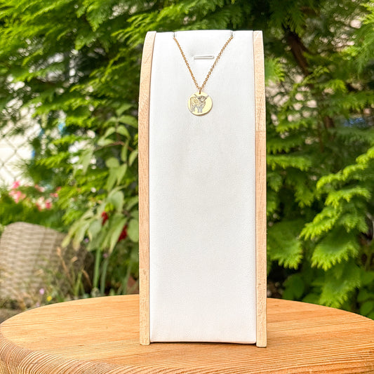 Hairy cow necklace - stainless steel