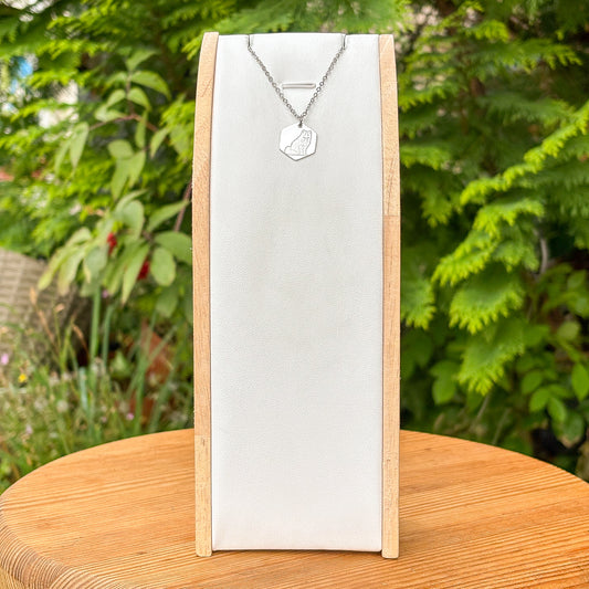 Arctic fox necklace - stainless steel