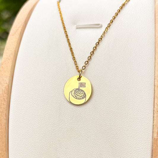 Cinnamon bun necklace - Stainless Steel