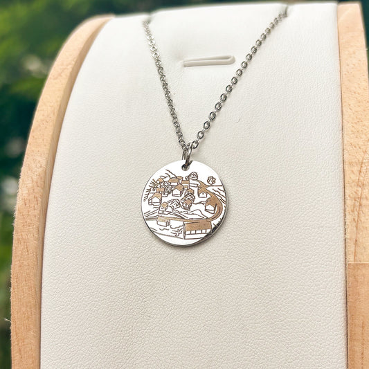 Otternes farm from above necklace - Stainless Steel