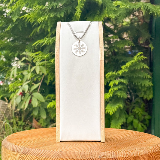ÆGISHJÁLMR-The Helm of Awe necklace large - Stainless steel