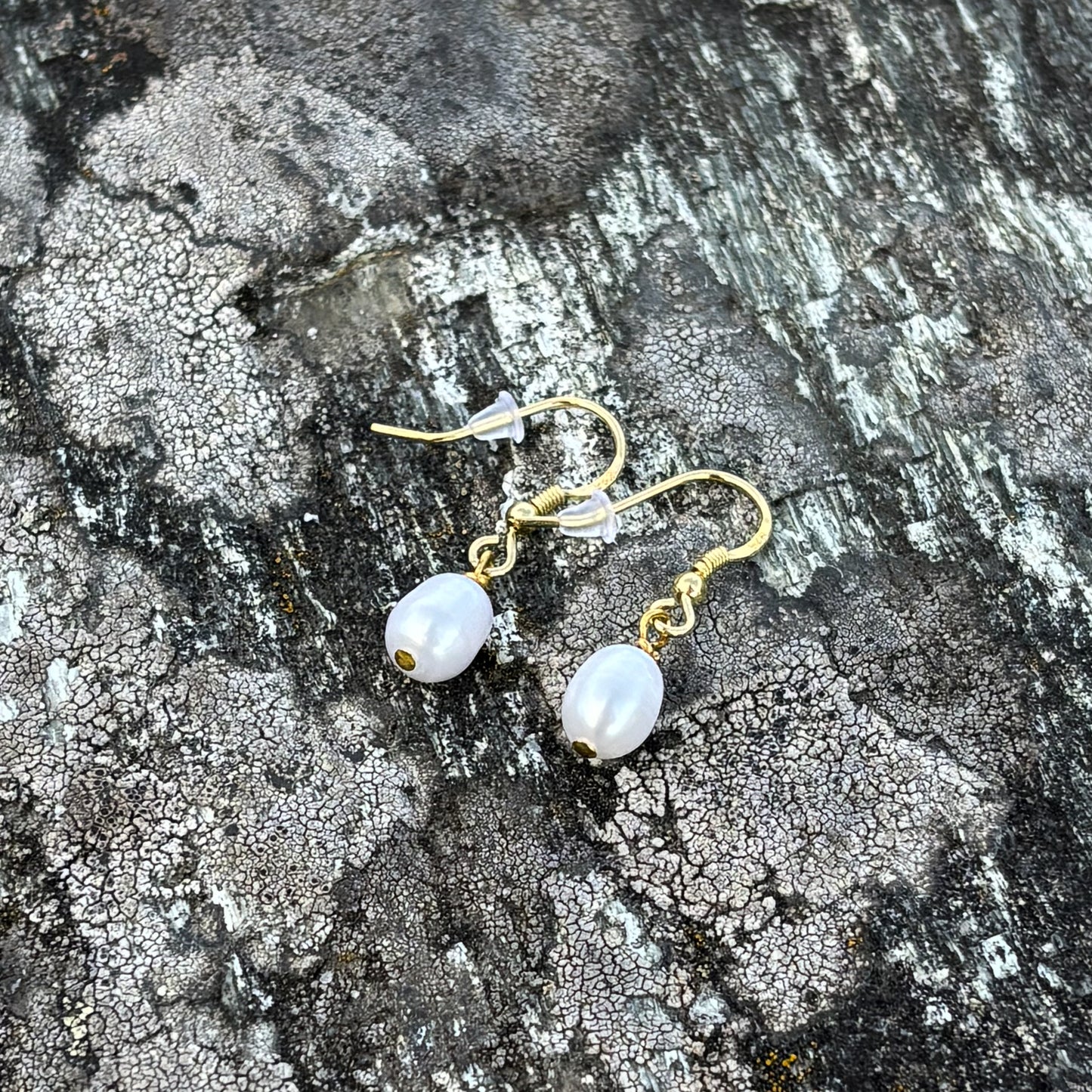 Fresh water pearl drop earrings 925 Silver Gold filled