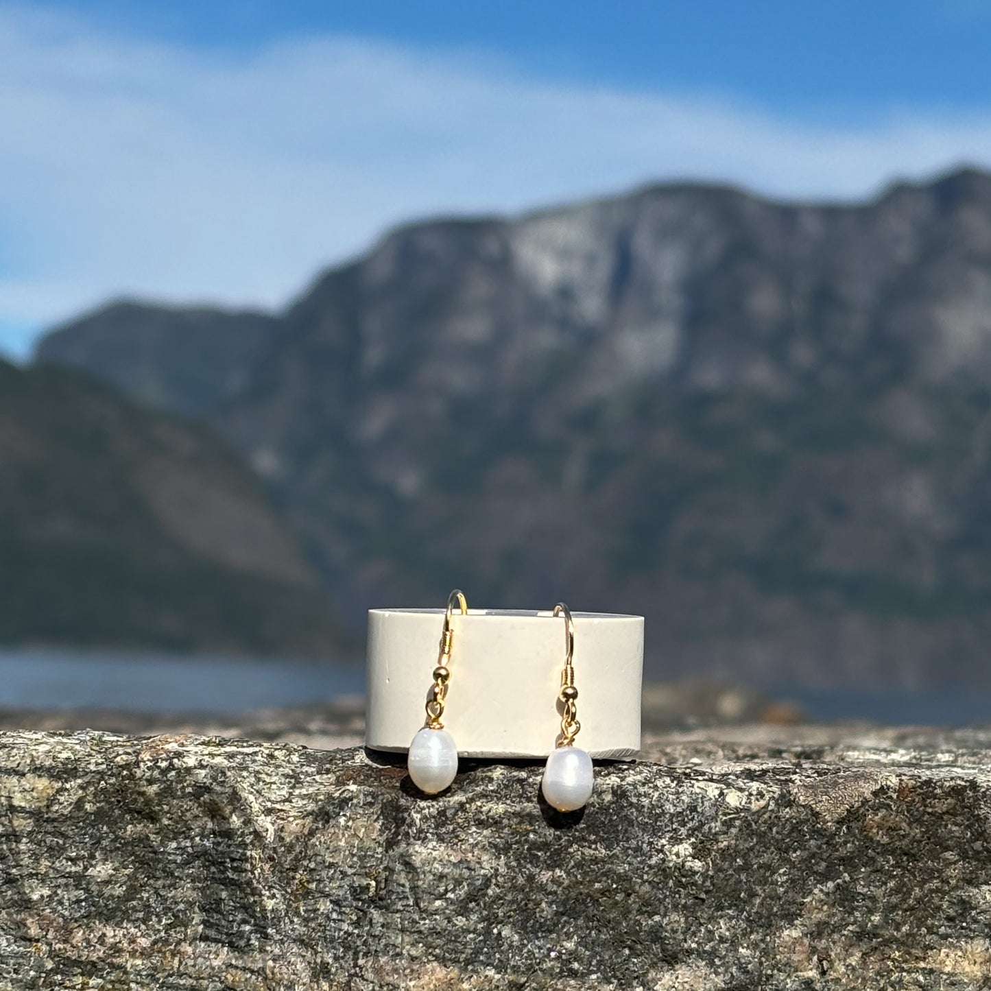 Fresh water pearl drops earrings 925 Silver