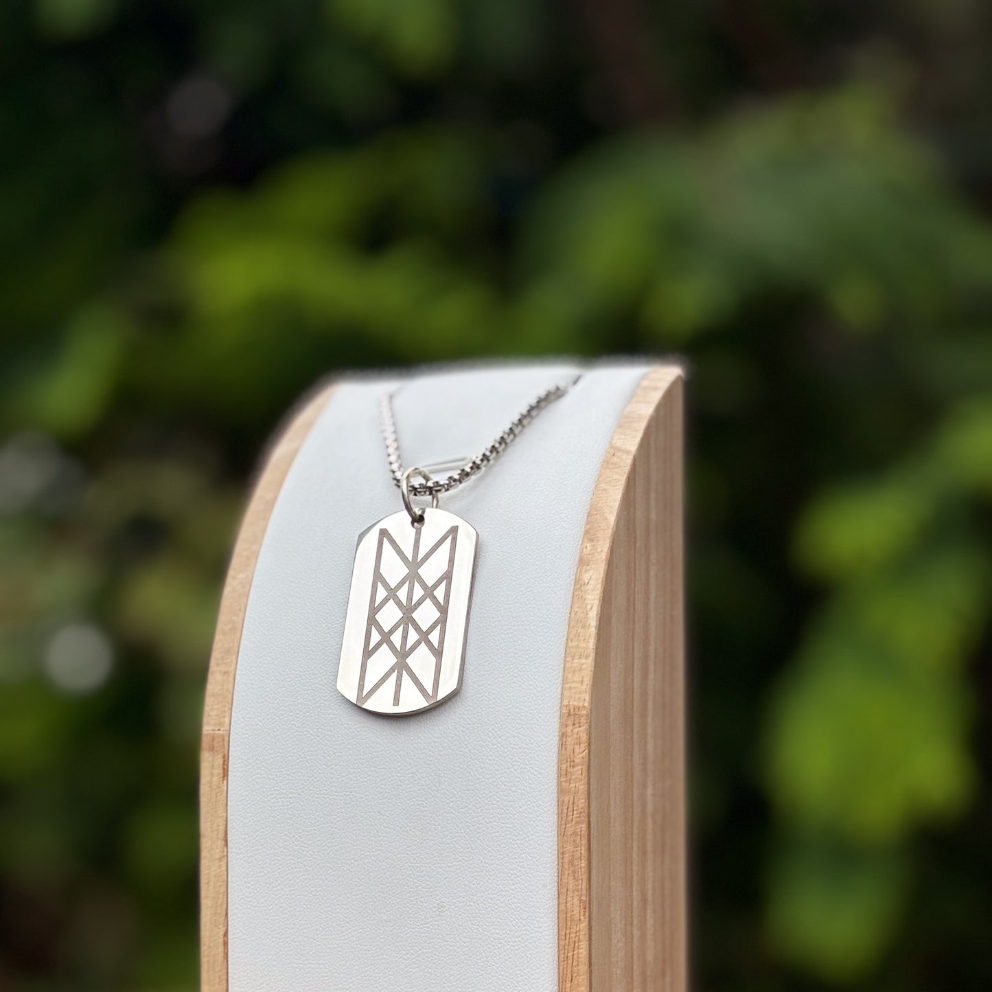 Web of Wyrd soldier tag necklace - Stainless steel