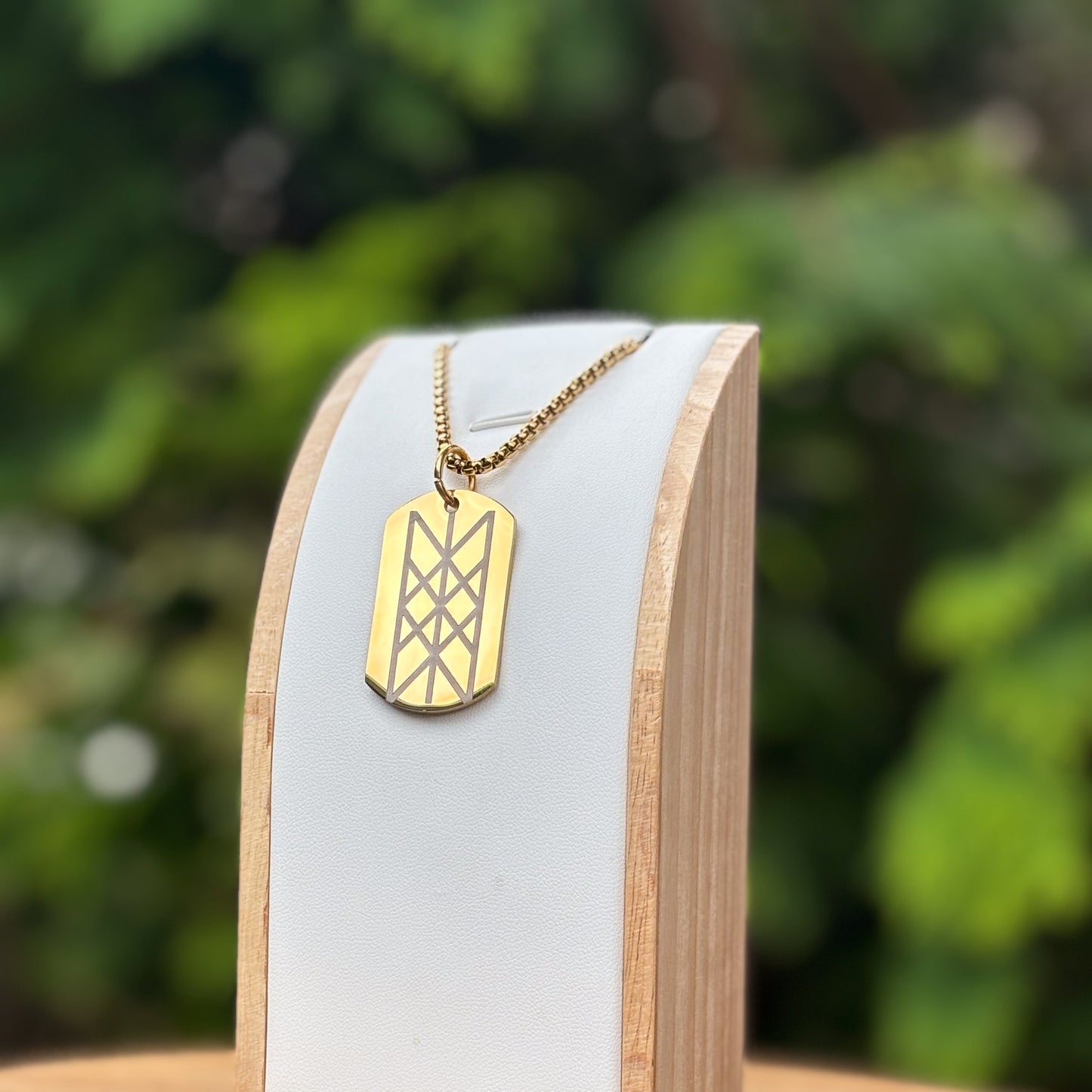 Web of Wyrd soldier tag necklace - Stainless steel