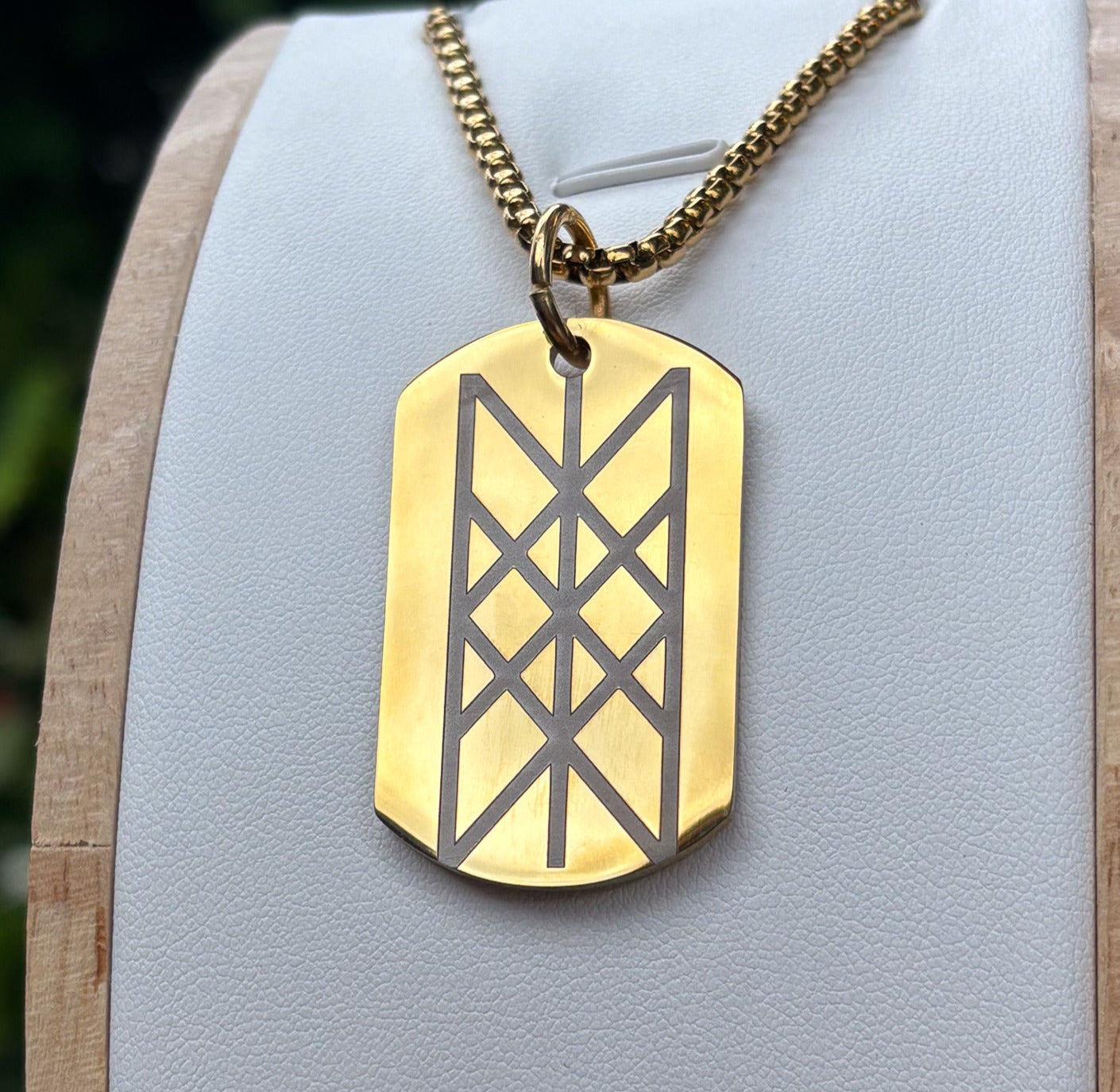 Web of Wyrd soldier tag necklace - Stainless steel