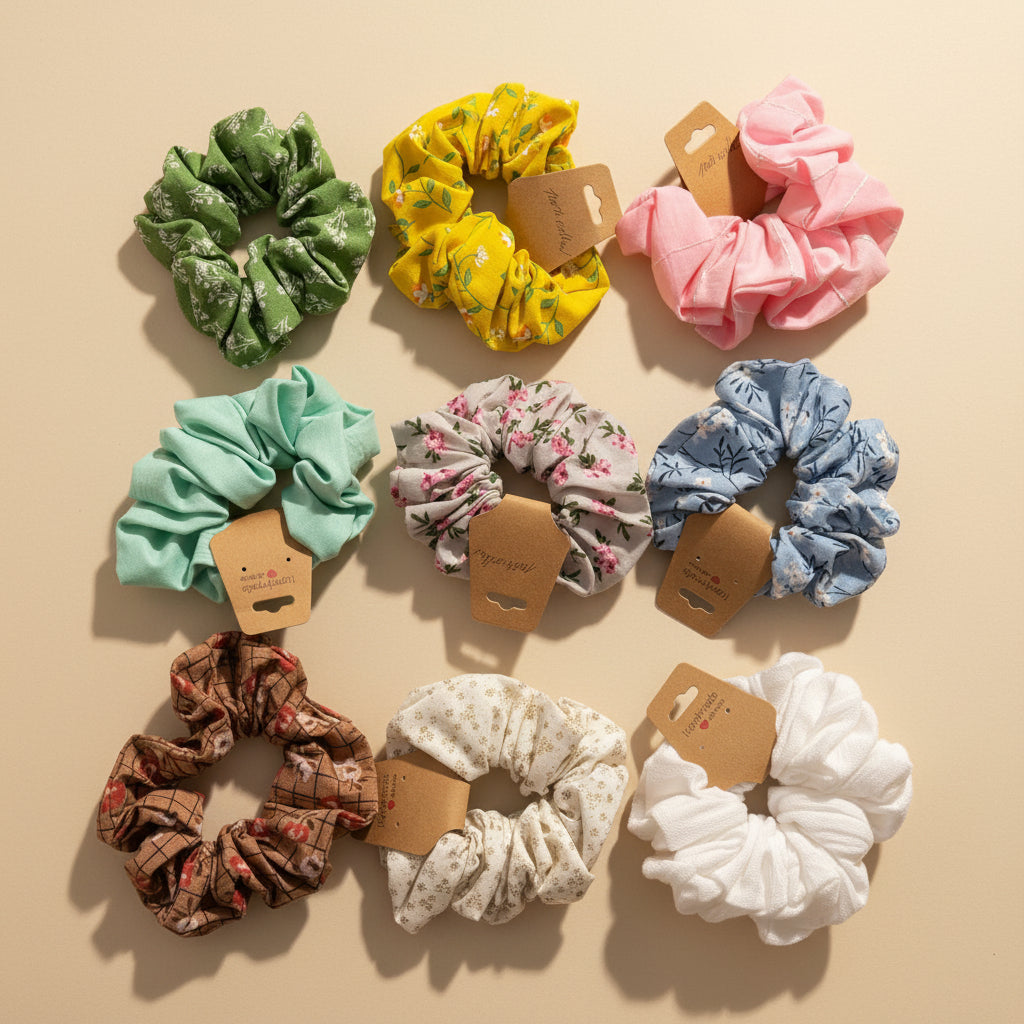 Scrunchie 100% Cotton made by mum