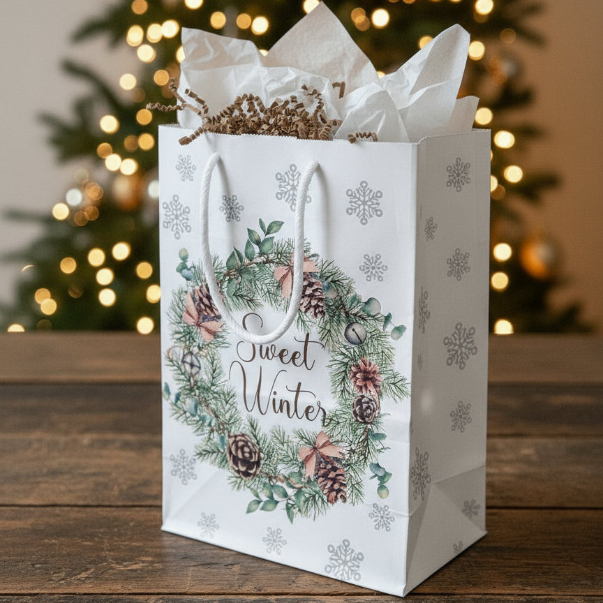 Paper gift bag- Forest theme 21x15cm
