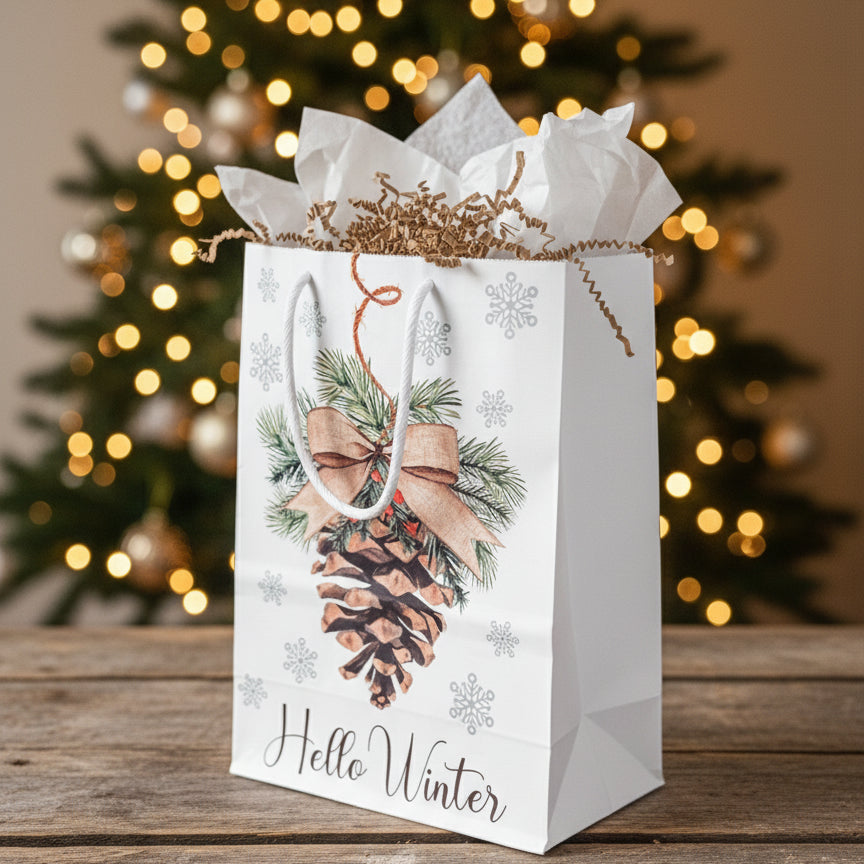 Paper gift bag- Forest theme 21x15cm