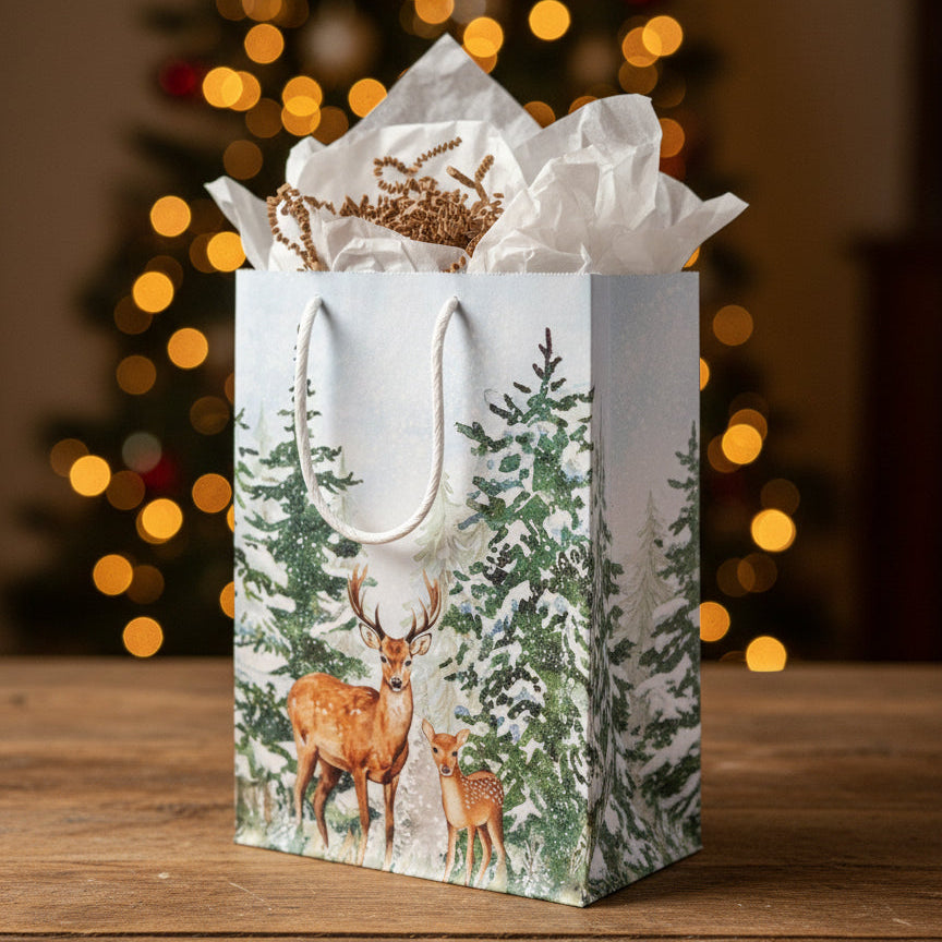 Paper gift bag- Forest theme 21x15cm