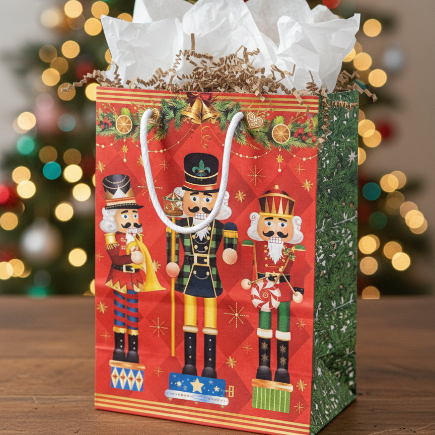 Christmas Paper gift bag- Nutcracker theme 21x15cm