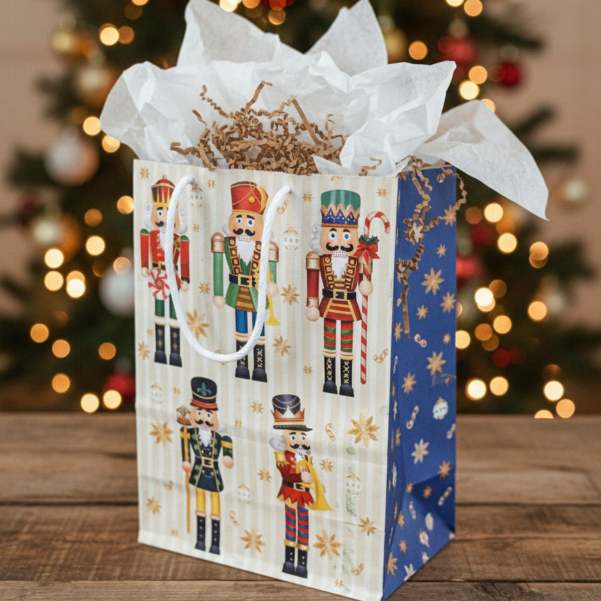 Christmas Paper gift bag- Nutcracker theme 21x15cm