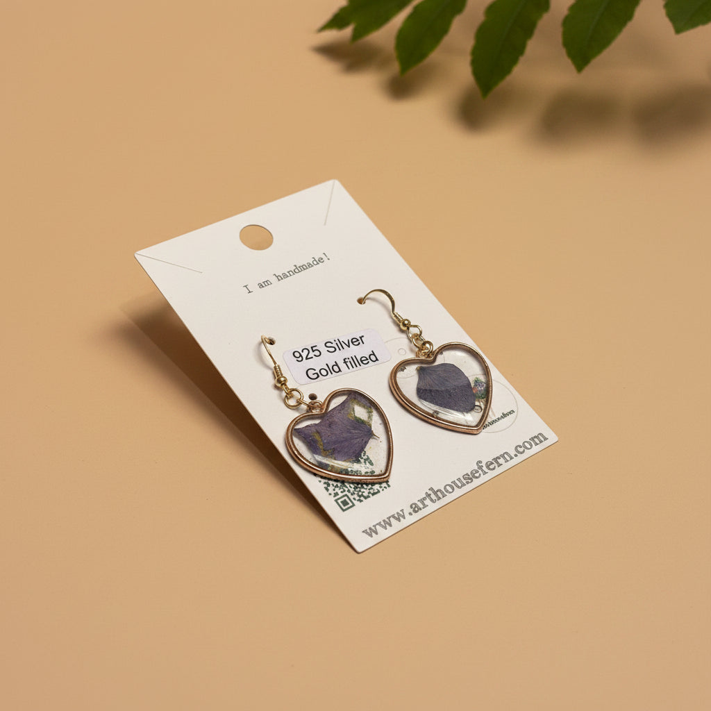 Flower filled earring wires 925 silver assorted RESIN SALE