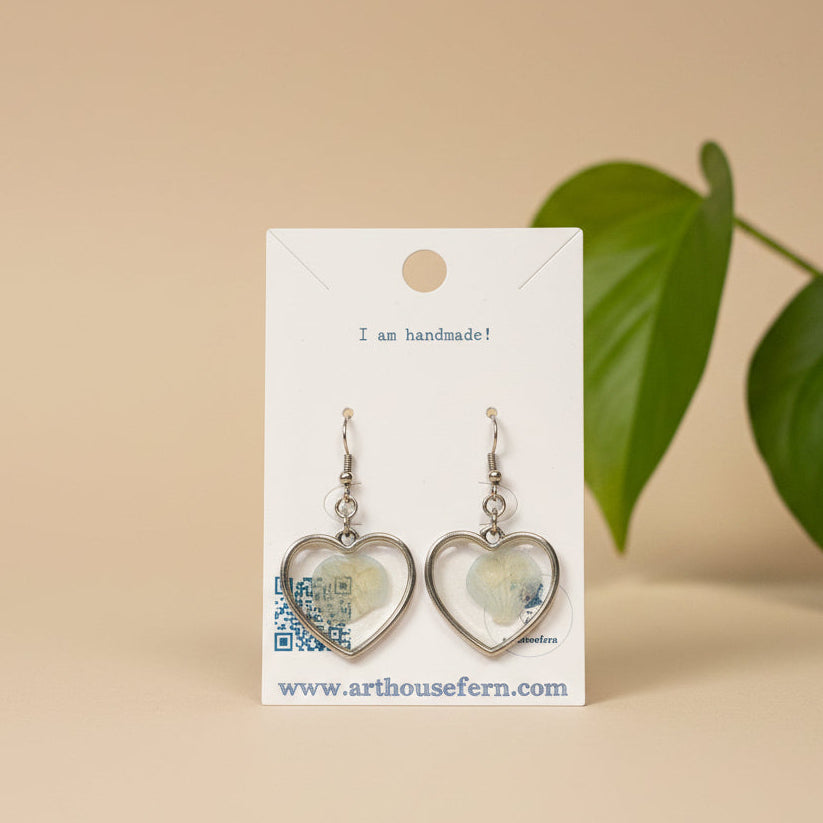 Flower filled earring wires 925 silver assorted RESIN SALE