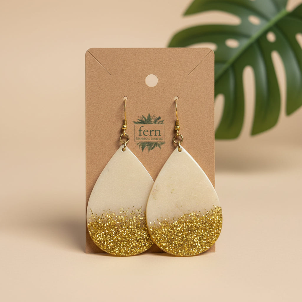 Glitter earrings large assorted RESIN SALE