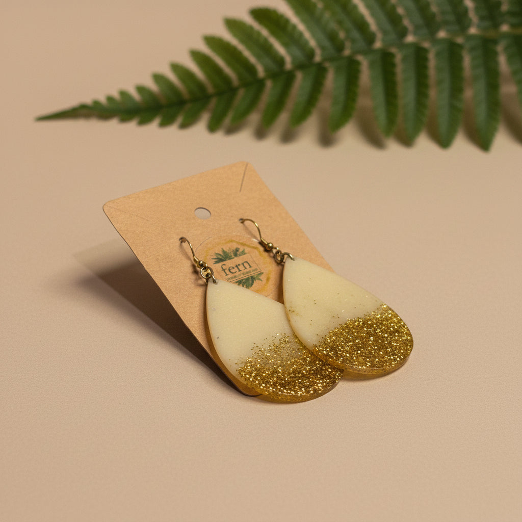 Glitter earrings large assorted RESIN SALE