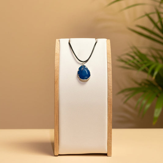  Agate stone slab on string assorted