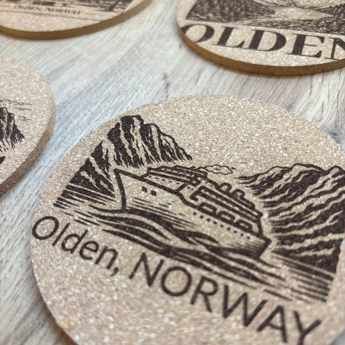 Cork Coasters set OLDEN 4pk