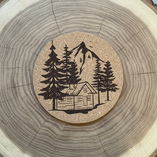 Cork Coaster Cabin lover 1pk