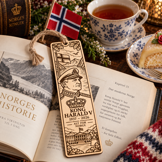 Kong Harald V Memorial bookmark 150x36mm