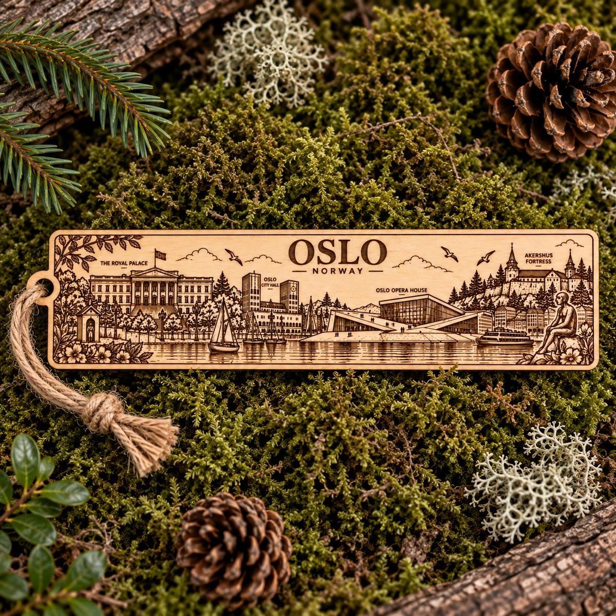 Oslo sightseeing 150x36mm bookmark
