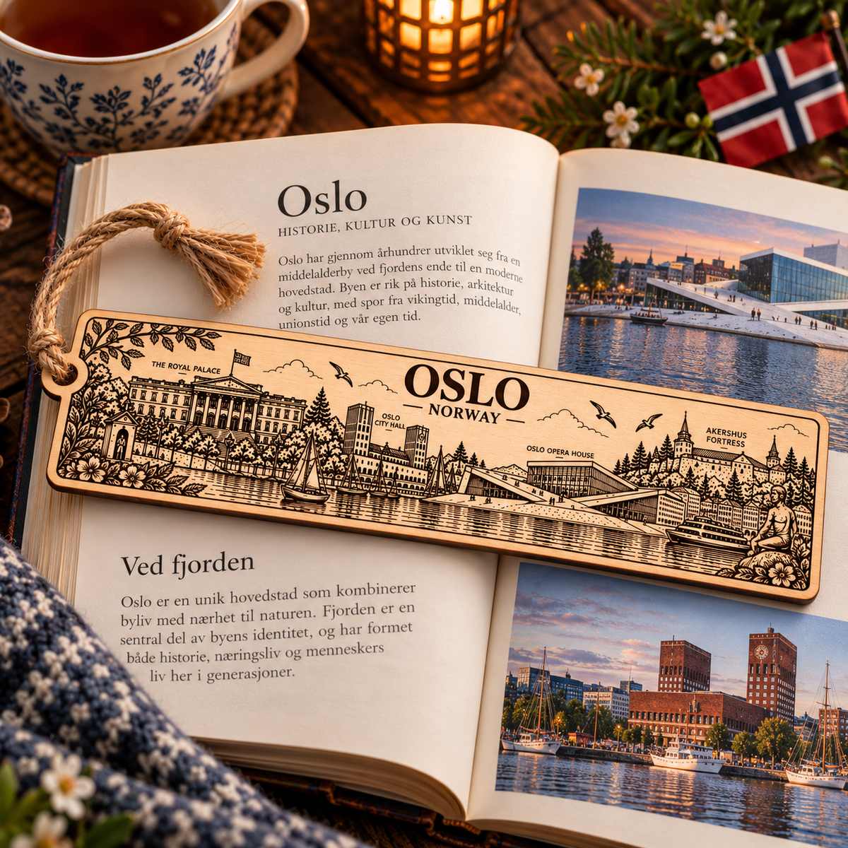 Oslo sightseeing 150x36mm bookmark