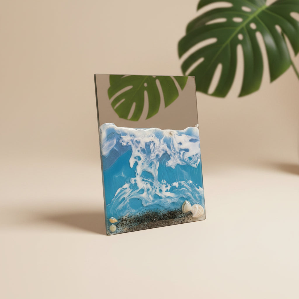 Akvatika beach art mirror small in box RESIN SALE