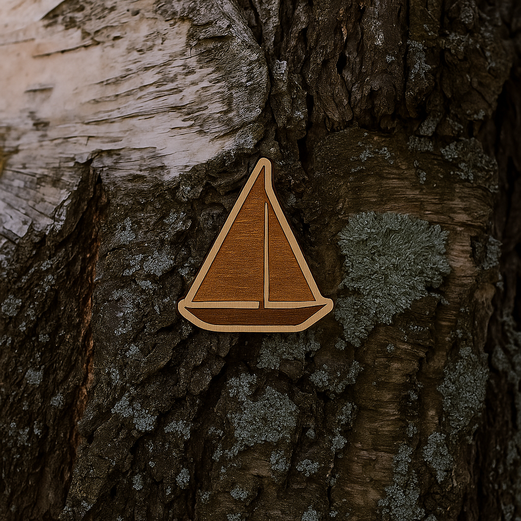Sail boat 20x24mm pin
