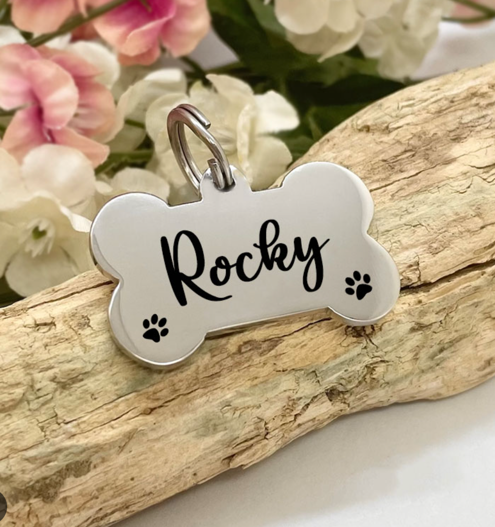 Personalized Dog ID tag - Stainless Steel