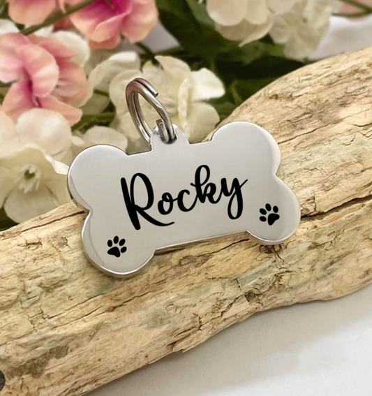 Personalized Dog ID tag - Stainless Steel