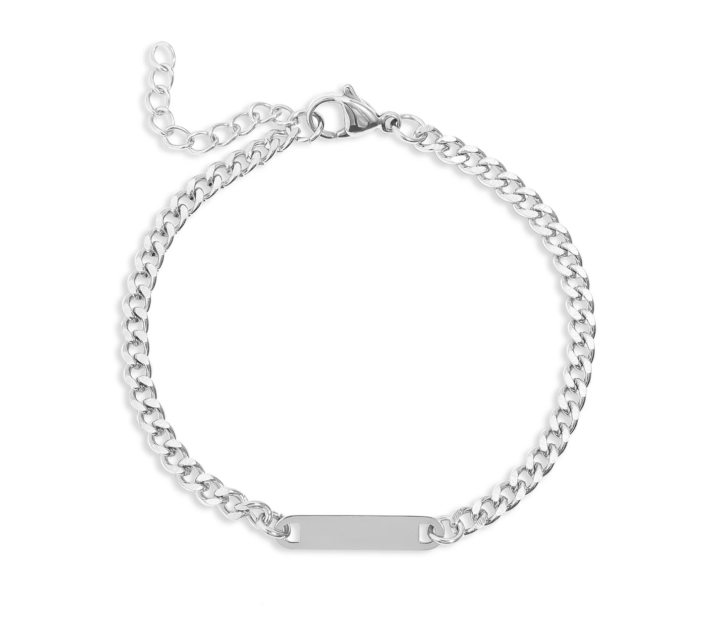 Bracelet with dog's name- Curb chain Stainless Steel