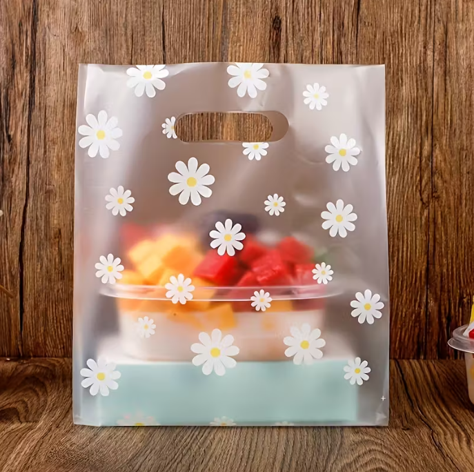 Daisies plastic gift bag- 30x20cm