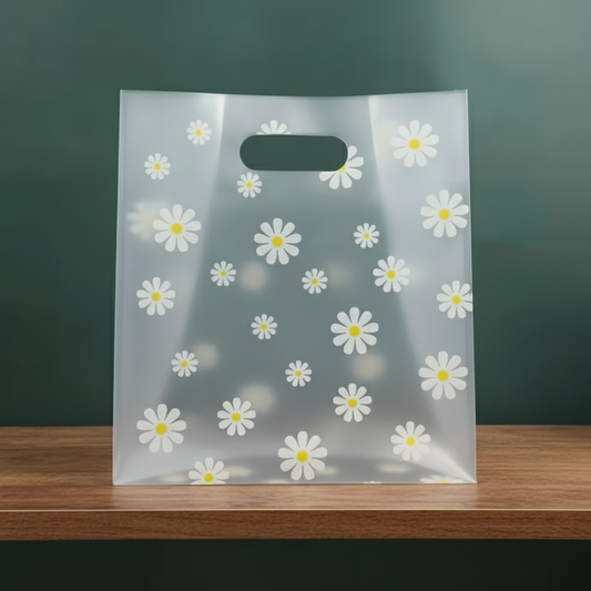 Daisies plastic gift bag- 30x20cm
