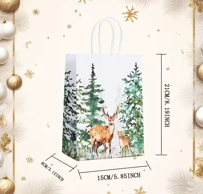 Paper gift bag- Forest theme 21x15cm