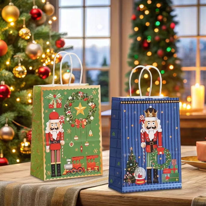 Christmas Paper gift bag- Nutcracker theme 21x15cm